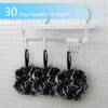 Yoget Bath Loofah Sponge, 4 Pack Black 60G Shower Mesh