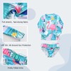 Aisyee Toddler Girls Rash Guard Swimsuits Set for Girls Long
