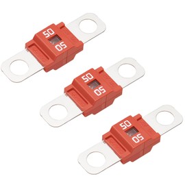 Taiss 3PCS Midi Automobile Bolt-on Fuse 50A,High Current Fuse,Suitable for Cars,Trucks,Off-Road Vehicles,Engineering Vehicles,etc