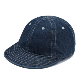 Clakllie Flat Brim Baseball Caps Short Brim Trucker Cap Unstructured Cotton Dad Hats Adjustable Fitted Caps,Dark Blue