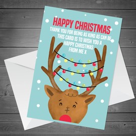 Christmas Card For Teacher Assistant From Child Nursery School THANK YOU Card