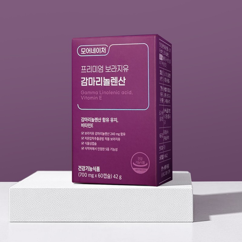 모어네이처 프리미엄 보라지유 감마리놀렌산, 60정, 1개 More Nature Premium Borage