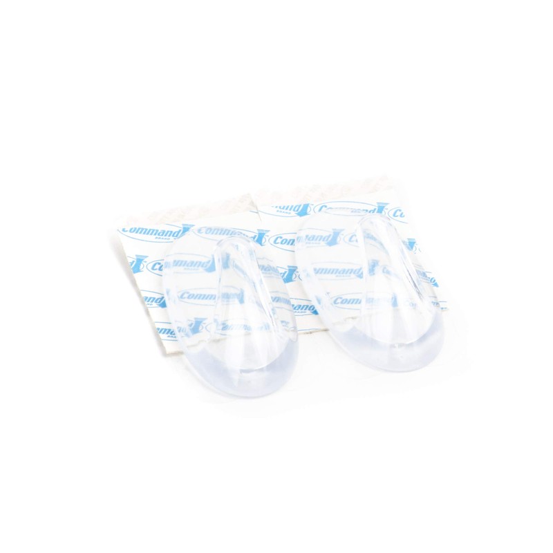 Command Clear Medium Hooks, 3lb Capacity, 2/pk