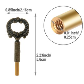 ECUDIS Pack of 2 Lamp Keys Socket Turn Keys Replacement Switch Knobs, Brass Finish