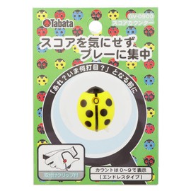 Tabata GV0900 Y Score Counter, Golf Round Equipment, Score Counter, Ladybug, Yellow