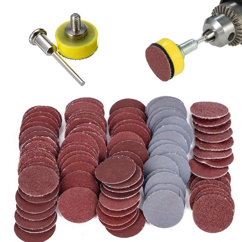 Saipor 25mm Sanding Discs 100pcs Sanding Paper Grinder Accessories Polishing