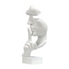 Thinker Statue,Silence is Gold Abstract Art Figurine Keep Silence Statue