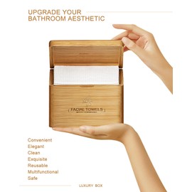 Clean Facial Towels,1 Box with 120 Ct Disposable Face Towels - Premium Facial Cleansing Cloths & Towelettes, Perfect for Skincare Routine - Biodegradable, Travel-friendly, and Eco-friendly