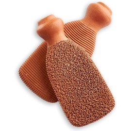 Natural Pumice Stone for Feet 2-Sided Handcrafted Made of Terra-Cotta Foot Exfoliator Scrubber Callus Remover File Dead Skin Exfoliation Home SPA Pedicure