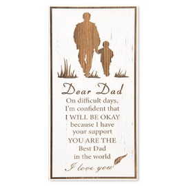 Wooden carved plaque, rustic retro style plaque, gift from son to father, Father's Day gift, Father's birthday gift,5.9 x 11.8 Inches