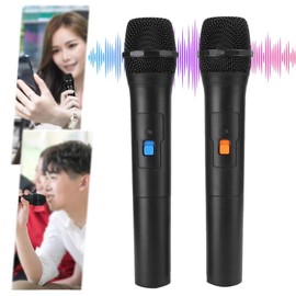 V16U Universal Wireless USB Receive Microphone 2 in 1 VHF Handheld Mic for Karaoke (1 in 2)