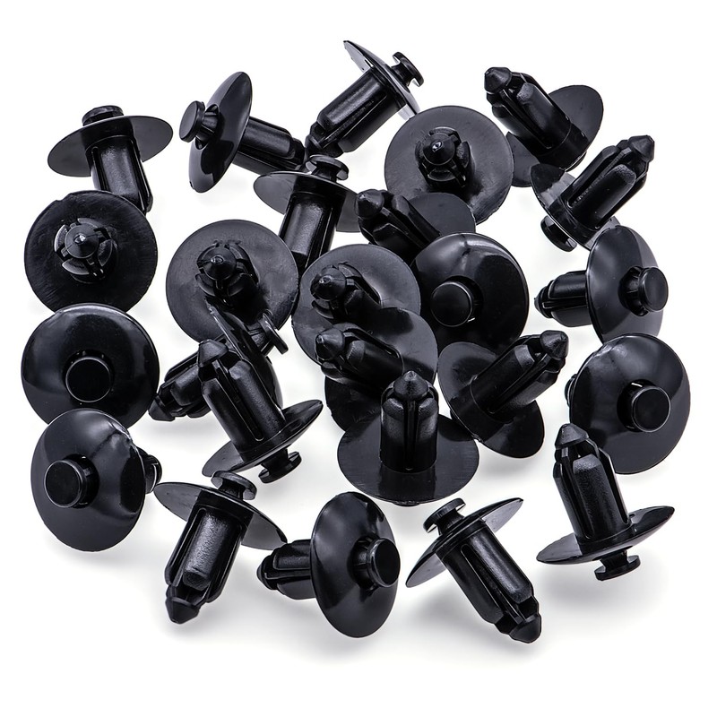 Rexka 25pcs M8 Nylon Push Rivet Pin Fairing Clips ATV