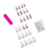 24Pcs French Tip Press on Nails Long Almond Fake Nails
