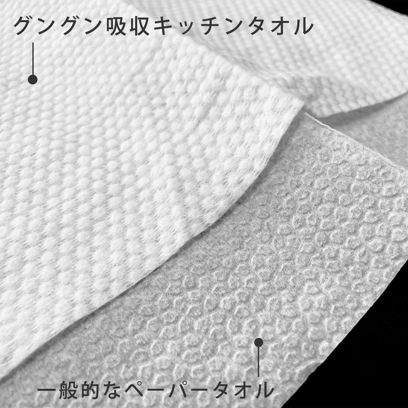 Unifree Gungun Absorbent Kitchen Towels, 60 Count, Washable and Reusable