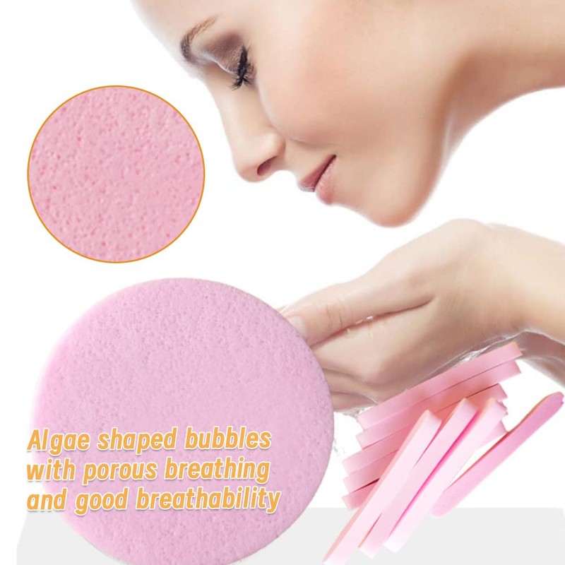 Pack of 120 Compressed Face Sponges Delmkin Round Cosmetic Sponges