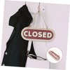 Ipetboom Rustic Hanging Plaque Double Sided Open Closed Sign for