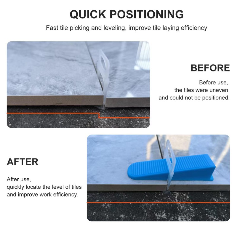 Tile Leveling System 1/16”Kit 1400pcs Tile Leveler Spacers Clips +320pcs