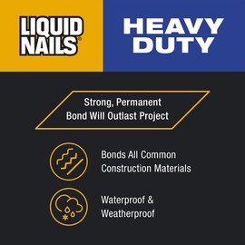 Liquid Nails Heavy Duty 10 oz. Tan Solvent-Based Construction Adhesive,12 Pack