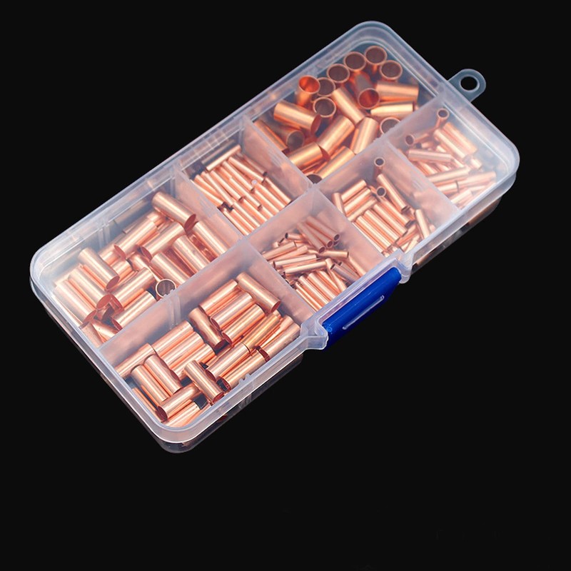 250Pcs Wire Ferrules Kit 7 Size Copper Crimp Connector Non