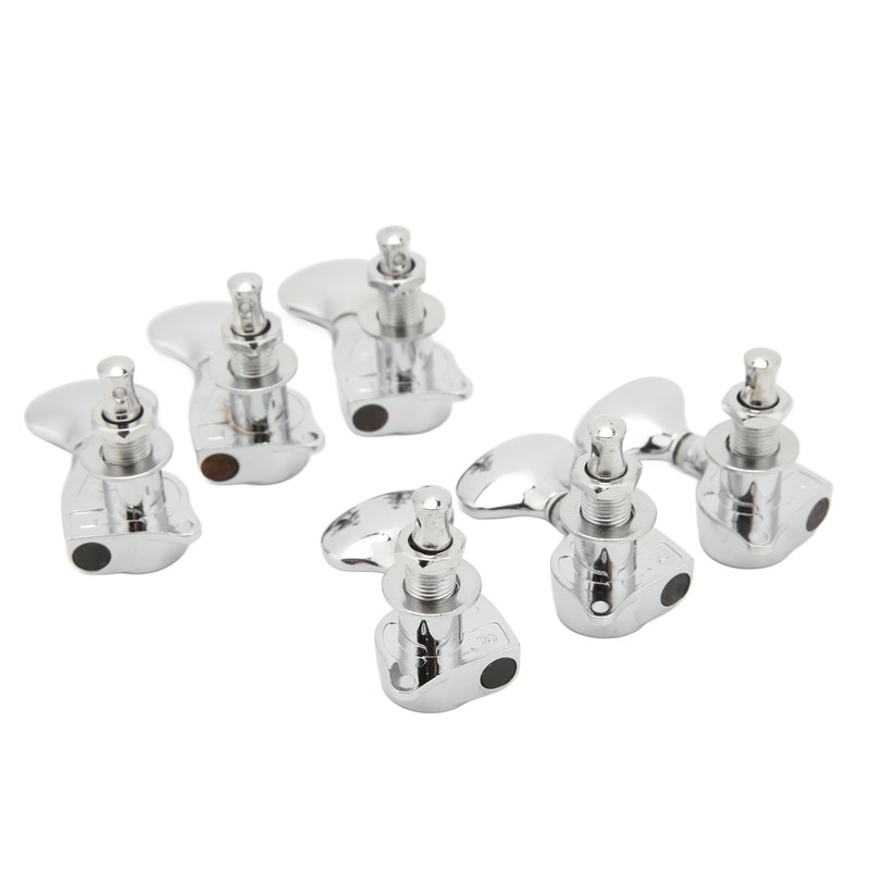 1:18 Gear Ratio Guitar Tuners Knob Enclosed Robust Silver Electric