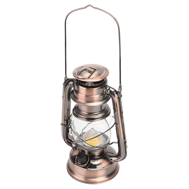 Vintage Camping Lantern 24h Battery Life USB Charging Detachable Lampshade