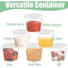 50 Pack Round Food Container Pots with Lids,Reusable Jello Shot