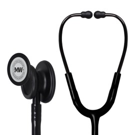 MaiWieel-Classic Monitoring Stethoscope Professional Dual Head All Black Stethoscopes For Nurse,Doctor,Vet,Home Medical,EMT,Double-Sided Stainless Chestpiece,Flexible Tubing & Soft Sealing Eartips(Titanium Black)