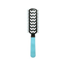 Cricket Static Free Fast Flo Color Vent Hair Brush for Blow Drying, Styling and Detangling for Long Short Thick Thin Curly Straight Wavy All Hair Types, Happy Hair (Light Blue)
