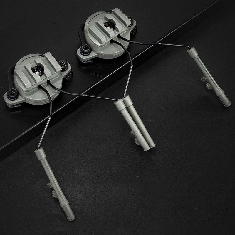 2Pcs Suspension Headset Bracket Helmet 19‑21mm Rail Adapter Rotatable Headphones