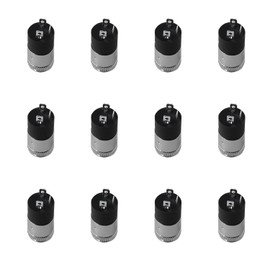 Maxmoral 12PCS 3.5mm Black Audio Socket Stereo Welded Panel Mount Jack Connector Headphone Jack Connector for Amplifiers and Car Headsets