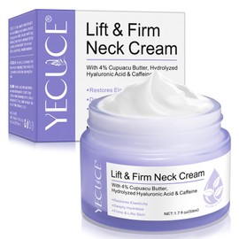 Lift & Firm Neck Cream, Neck Firming Cream, Natural Anti-Aging Neck Cream for Tightening and Wrinkles for an Even Skin Tone and Neck Lift, Fine Lines, With Pro-Active Repair Firming Complex, 50ML