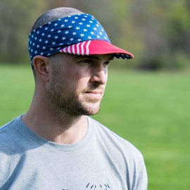 Gone For a Run Runners Lightweight Comfort Performance Visor | Red, White & Blue