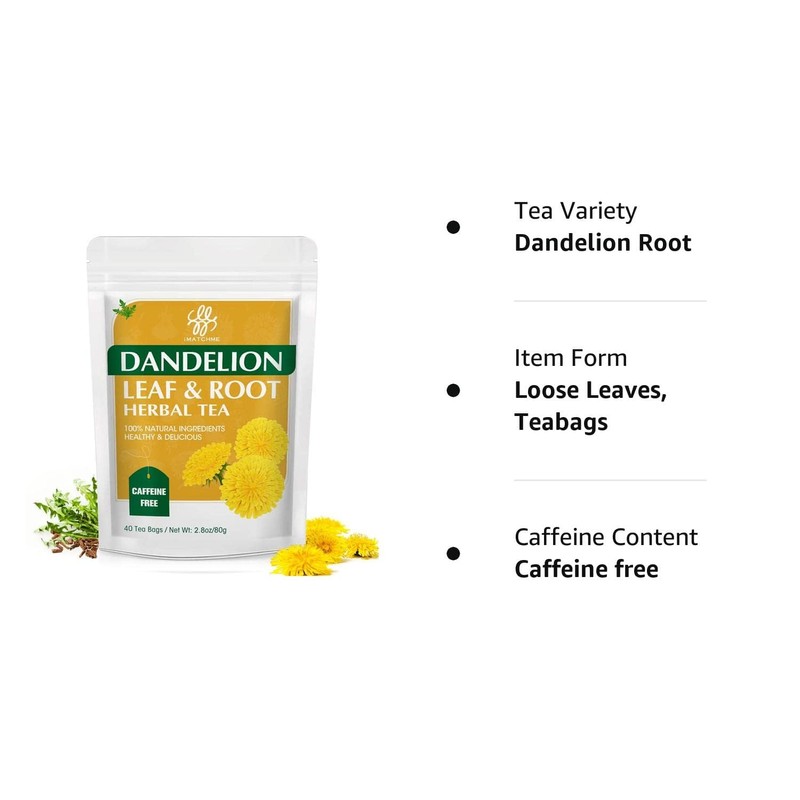 Organic Dandelion Tea, Dandelion Leaf & Root Tea, Herbal Tea,