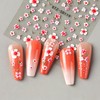 Holajoy 5D Embossed Daisy Lavender Nail Stickers, 5 Sheets Self