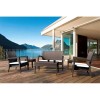 Compamia Miami Resin Patio Coffee Table in Brown