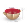 Relaxdays Serving Bowl, Stainless Steel, Diameter 20 cm, Round Metal