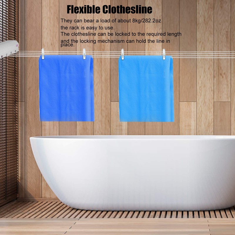 Ejoyous Clothes Line Extendable Wall, Clothes Airer Wall Mounted Telescopic