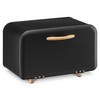 Navaris Bread Box - Metal Bread Bin Storage Tin with