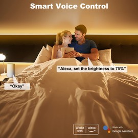 Tatazone Smart White COB Led Strip Light with App and Remote, 16.4ft 3000K Bright Warm White WiFi COB Light Strip Compatible with Alexa Google, Dimmable Indoor Led Lights for Mirror, Cabinet, Kitchen