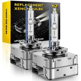 VIMEN Headlight D1S HID Bulb, 6500K, 35W, Genuine Replacement, Vehicle Inspection Compatible, HID Bulb, 12V, For Cars, High Brightness, HID Lights, Set of 2