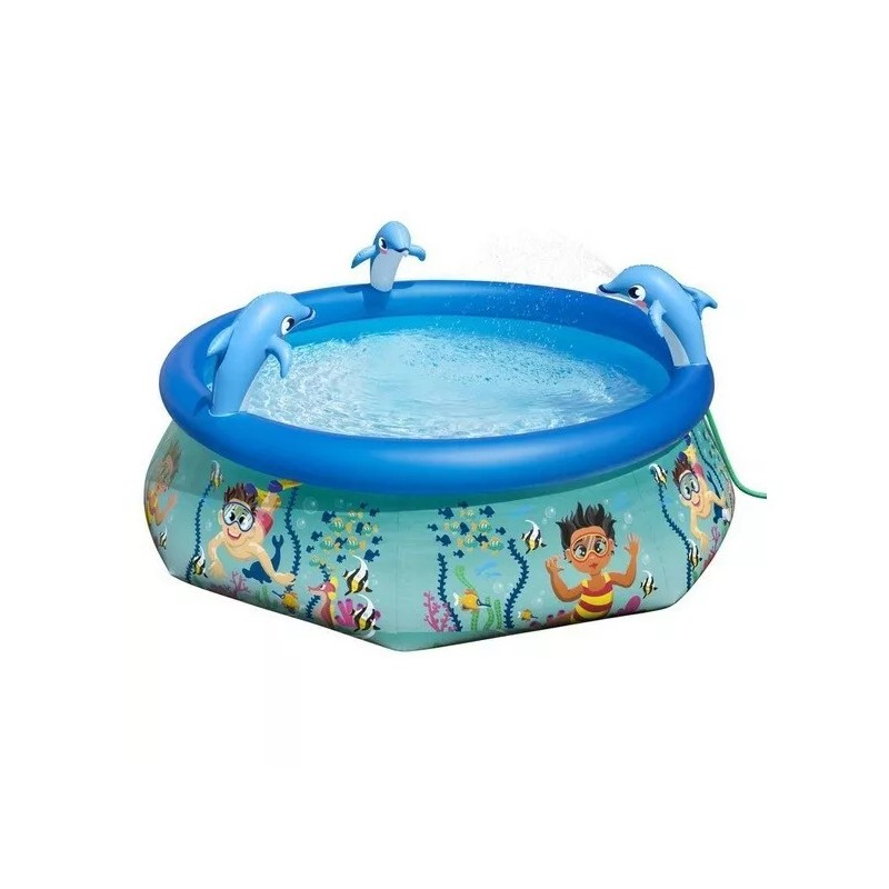 Bestway H2OGO Underwater Oasis Spray Pool 3 Dolphins w/ 1