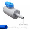 smc 1/4" Barb PVC Ball Valve Inline, Seat Material: Buna-N