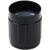 6mm Splined Hole Black Aluminium Amplifier/HiFi Control Knob Pack of