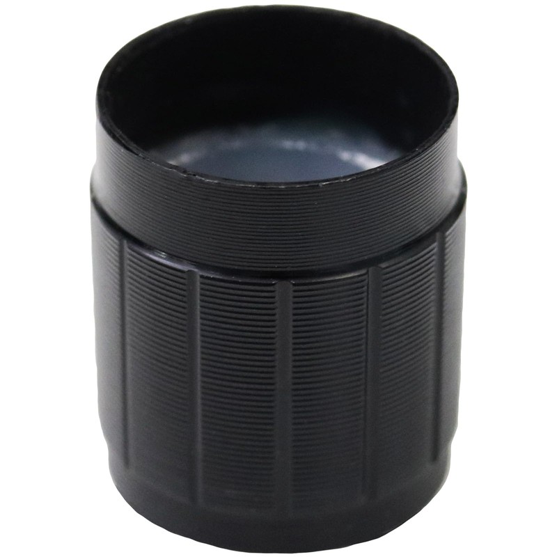 6mm Splined Hole Black Aluminium Amplifier/HiFi Control Knob Pack of
