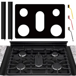 bezoku Stove Cover with Stove Gap Covers for LG 30 Inch Gas Range Model LGLDG4315 LRG4115 LRG4113 LDG4313 LRGL5825 LRGL5925 LSGL6335DF, Upgraded 0.4MM Reusable Stove Burner Covers for Stove Protector