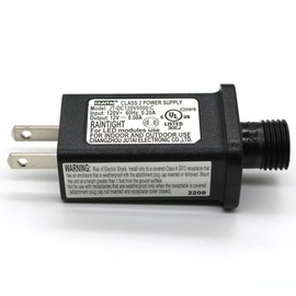 12V 6W Class 2 Power Supply LED Transformer Controller, Low Voltage Transformer US Plug for LED Light Indoor Outdoor Steady On Mode, not Fit for 8 Mode String Light Without Receiver