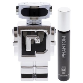 Phantom by Paco Rabanne for Men 2 Piece Set Includes: 3.4 oz Eau de Toilette Spray + 0.68 oz Eau de Toilette Spray