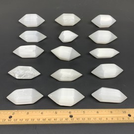 1pcs, 1.9"-2.7"x0.9"-1.2", Selenite Crystal Double Point Power White, B35914