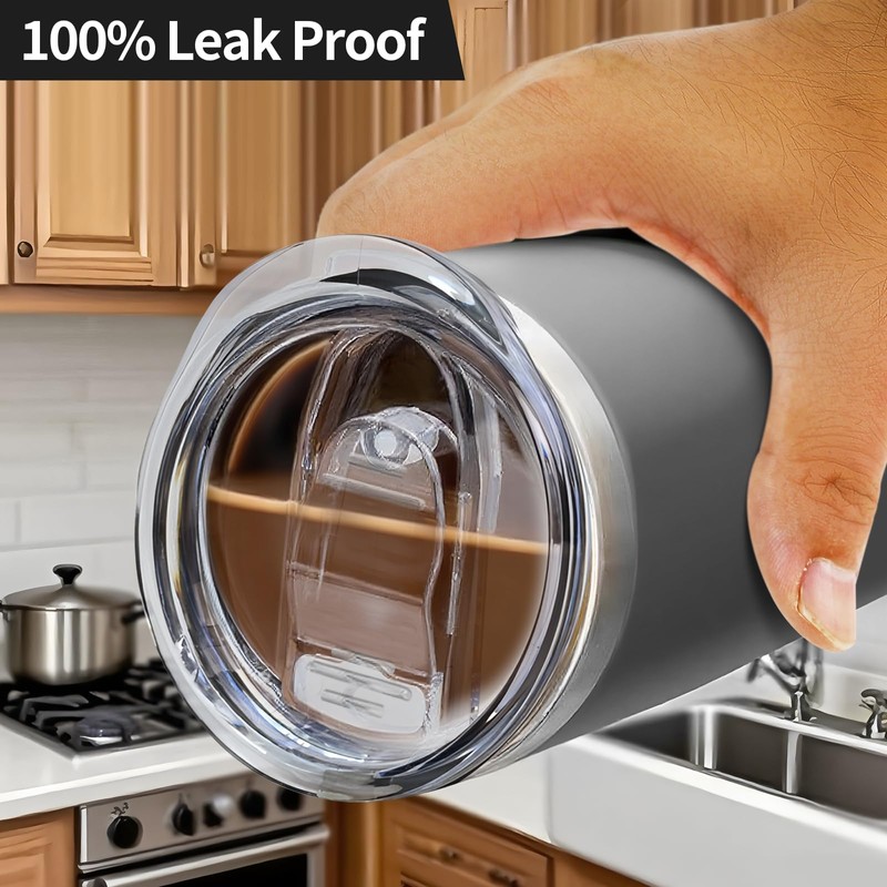 20oz Splash-Proof Silicone Travel Mug Lid - Slim Replacement Cover