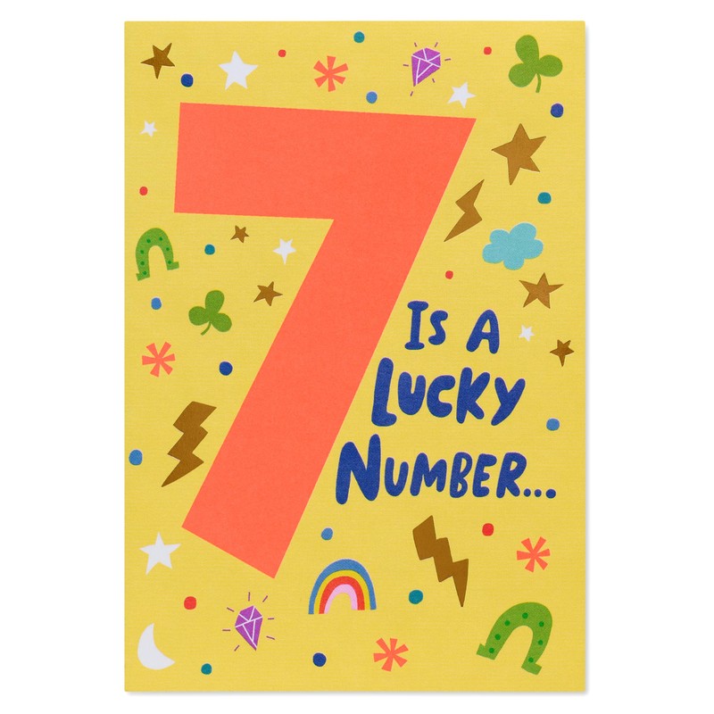 American Greetings 7th Birthday Card (Lucky to Know You)